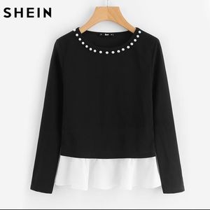 Shein BRAND NEW Black and white dressy shirt
